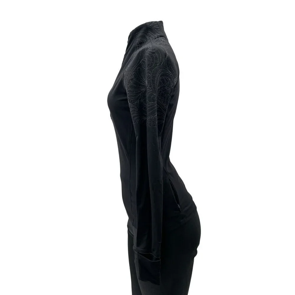 Lululemon Toasty Tech 1/2 Zip Pocket Hi-Neck Activewear Longsleeve Black Women 4